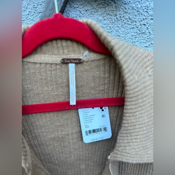 Free People Ella Sweater Shirt in Iced Coffee Size XS New With Tags! - Picture 8 of 9